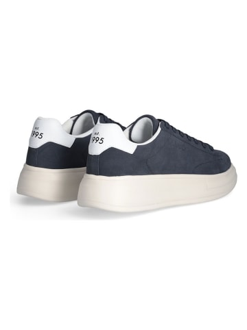 Liu Jo Leren sneakers donkerblauw/wit