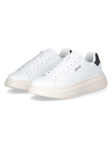 Liu Jo Leder-Sneakers in Weiß/ Schwarz