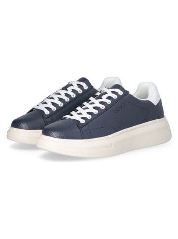 Liu Jo Leder-Sneakers in Dunkelblau/ Weiß