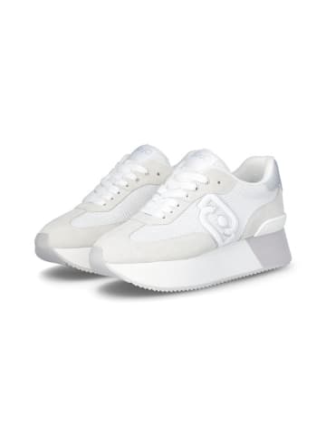 Liu Jo Leren sneakers wit/zilverkleurig
