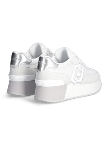Liu Jo Leren sneakers wit/zilverkleurig