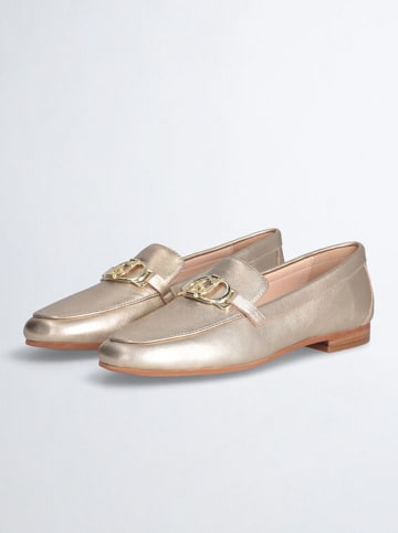 Liu Jo Leren mocassins goudkleurig