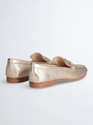 Liu Jo Leren mocassins goudkleurig