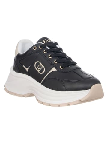 Liu Jo Skórzane sneakersy w kolorze czarnym