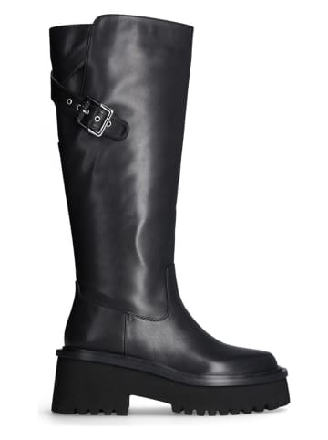 Liu Jo Leder-Stiefel in Schwarz