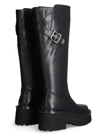 Liu Jo Leder-Stiefel in Schwarz