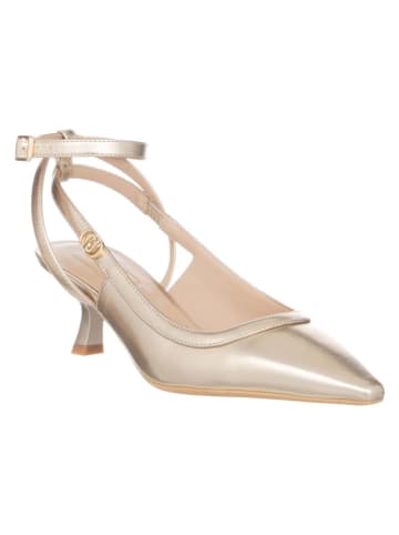 Liu Jo Leren slingpumps goudkleurig