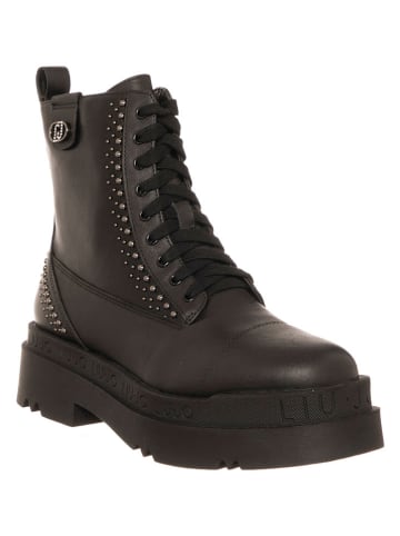 Liu Jo Leder-Boots in Schwarz