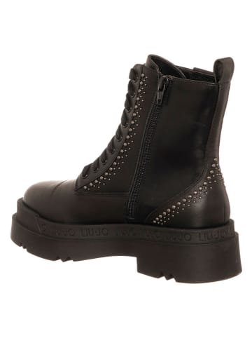 Liu Jo Leder-Boots in Schwarz