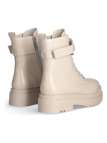 Liu Jo Leder-Boots in Creme