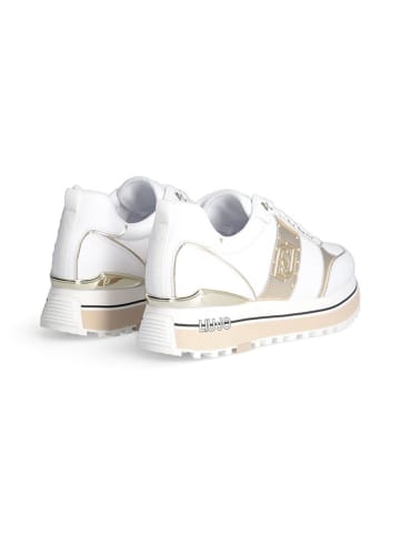 Liu Jo Leren sneakers wit/goudkleurig