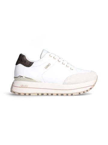 Liu Jo Skórzane sneakersy w kolorze białym