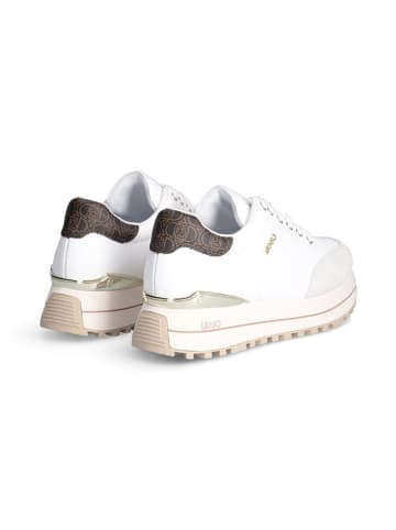 Liu Jo Skórzane sneakersy w kolorze białym