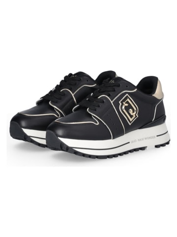 Liu Jo Leren sneakers zwart/goudkleurig
