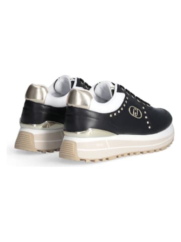 Liu Jo Leder-Sneakers in Schwarz/ Weiß