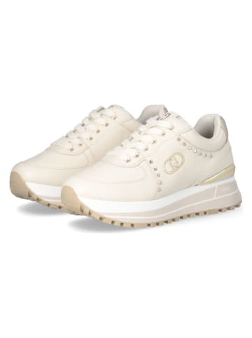 Liu Jo Leder-Sneakers in Creme