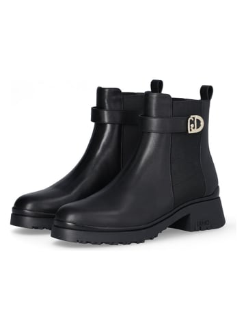 Liu Jo Leder-Chelsea-Boots in Schwarz