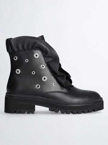 Liu Jo Leder-Boots in Schwarz