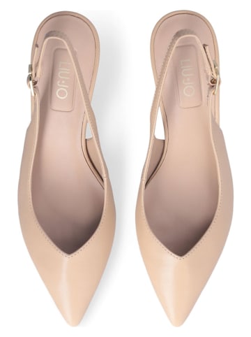 Liu Jo Leder-Slingpumps in Beige
