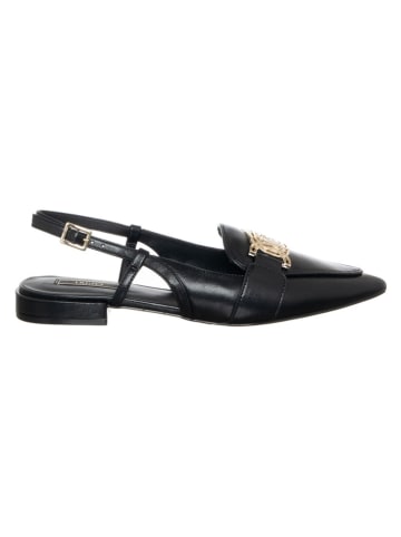 Liu Jo Skórzane baleriny w kolorze czarnym z paskiem