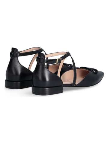 Liu Jo Leder-Spangenballerinas in Schwarz