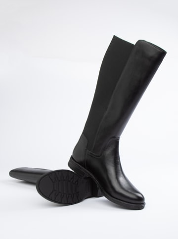 JOLANA & FENENA Leder-Stiefel in Schwarz