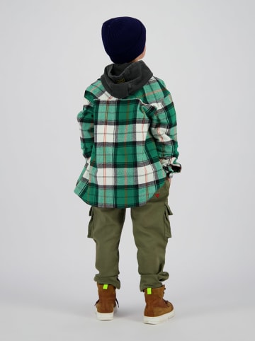 Vingino Koszula "Lyno" w kolorze zielono-kremowym