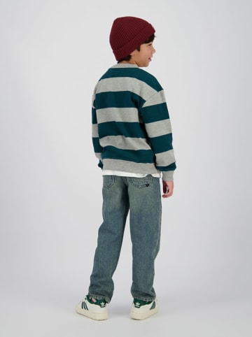 Vingino Sweatshirt "Nikos" in Türkis/ Grau