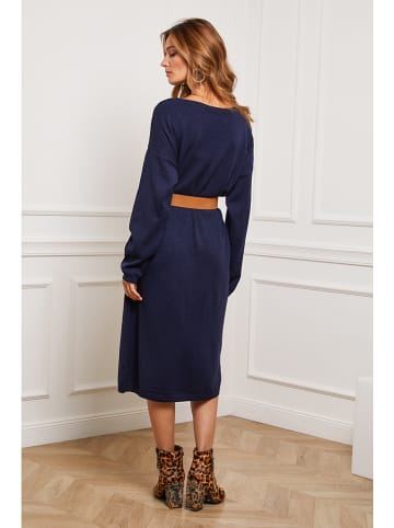 Joséfine Gebreide jurk "Estudiente" donkerblauw