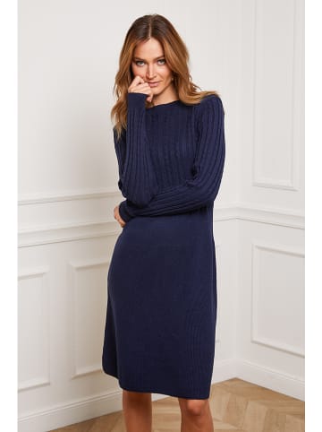 Joséfine Sukienka dzianinowa "Fanola" w kolorze granatowym