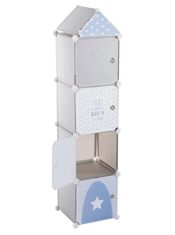 WellHome for Kids Aufbewahrungsregal in Blau - (B)34 x (H)139 x (T)31,5 cm