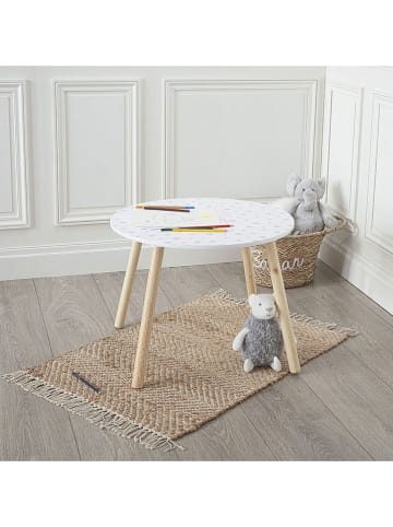 WellHome for Kids Stolik w kolorze białym - wys. 43 x Ø 60 cm