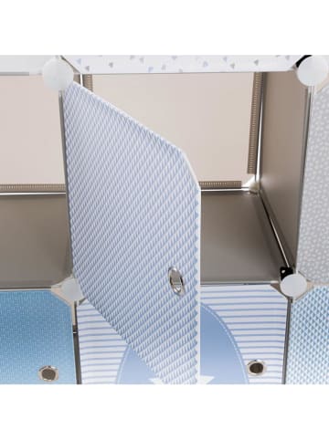 WellHome for Kids Regał w kolorze niebieskim do przechowywania - 95,5 x 109 x 32 cm