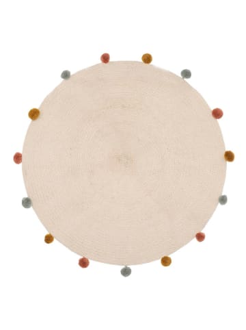 WellHome for Kids Baumwoll-Teppich in Creme/ Bunt