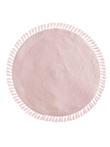 WellHome for Kids Kurzflor-Teppich in Rosa - Ø 90 cm