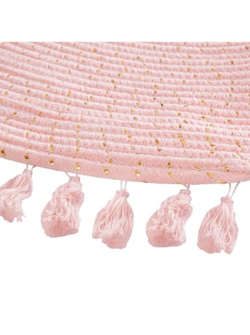 WellHome for Kids Kurzflor-Teppich in Rosa - Ø 90 cm