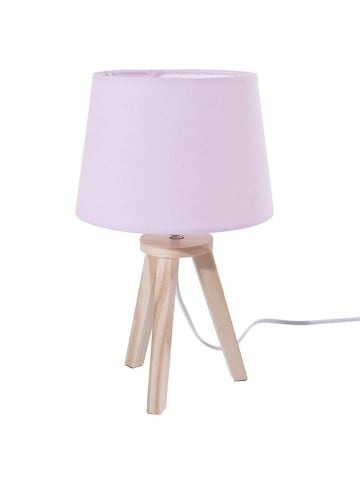 WellHome for Kids Lampa stołowa w kolorze jasnobrązowo-jasnoróżowym - wys. 30,5 x Ø 18,5 cm