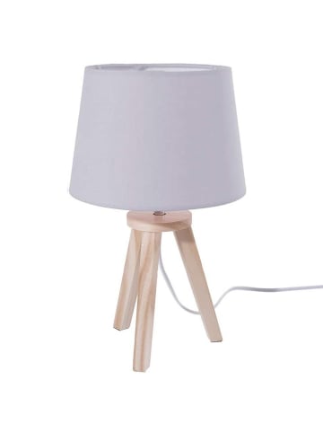 WellHome for Kids Lampa stołowa w kolorze jasnobrązowo-szarym - wys. 30,5 x Ø 18,5 cm