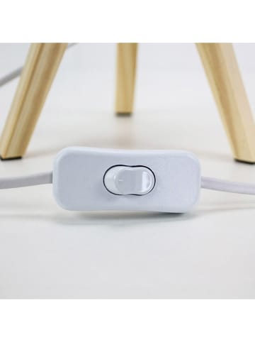 WellHome for Kids Tischleuchte in Natur/ Grau - (H)30,5 x Ø 18,5 cm