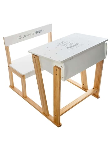 WellHome for Kids Schulbank in Weiß - (B)58 x (H)64 x (T)79 cm
