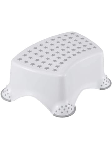WellHome for Kids Kindertritt in Weiß/ Grau - (B)40,5 x (H)14 x (T)28,5 cm