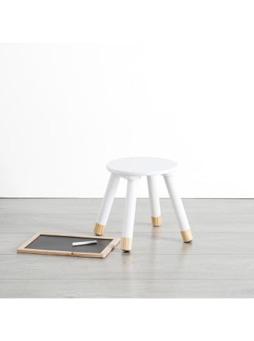 WellHome for Kids 2er-Set: Hocker in Weiß - (H)27 x Ø 24 cm