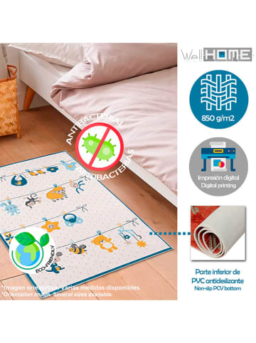 WellHome for Kids Kurzflor-Teppich in Creme/ Bunt