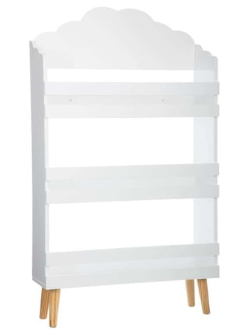 WellHome for Kids Regał w kolorze białym na książki - 58 x 100 x 18 cm