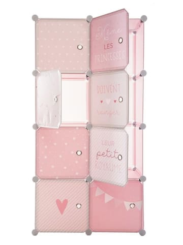 WellHome for Kids Regał w kolorze jasnoróżowym - 65 x 125 x 31,5 cm