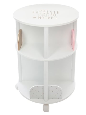 WellHome for Kids Bücherregal in Weiß/ Hellbraun - (H)59 x Ø 40 cm