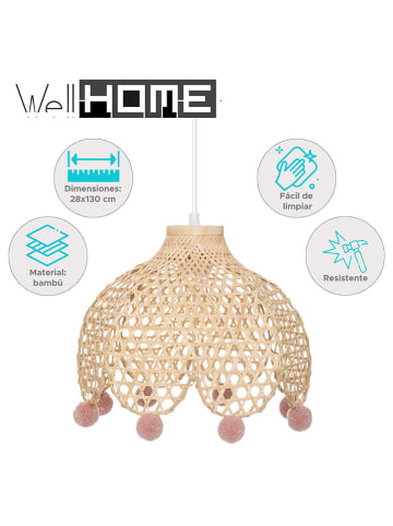 WellHome for Kids Hängeleuchte in Beige - (H)22 x Ø 28 cm