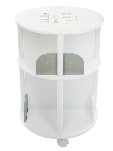 WellHome for Kids Regał w kolorze biało-szarym na książki - wys. 59 x Ø 40 cm