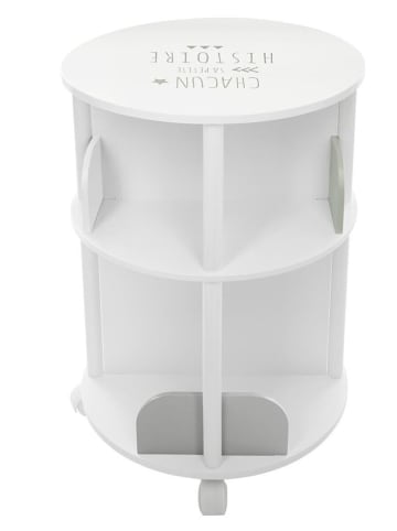 WellHome for Kids Regał w kolorze biało-szarym na książki - wys. 59 x Ø 40 cm