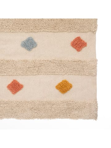 WellHome for Kids Bawełniany dywan "Harlequin" w kolorze beżowym ze wzorem